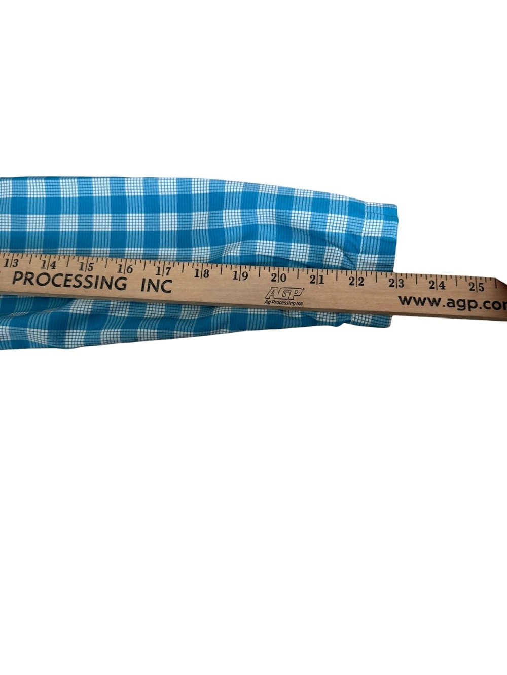 KAVU Plaid Half Zip Hooded Pullover XS Blue White Coastal Outdoor Lightweight O9 - Picture 6 of 8